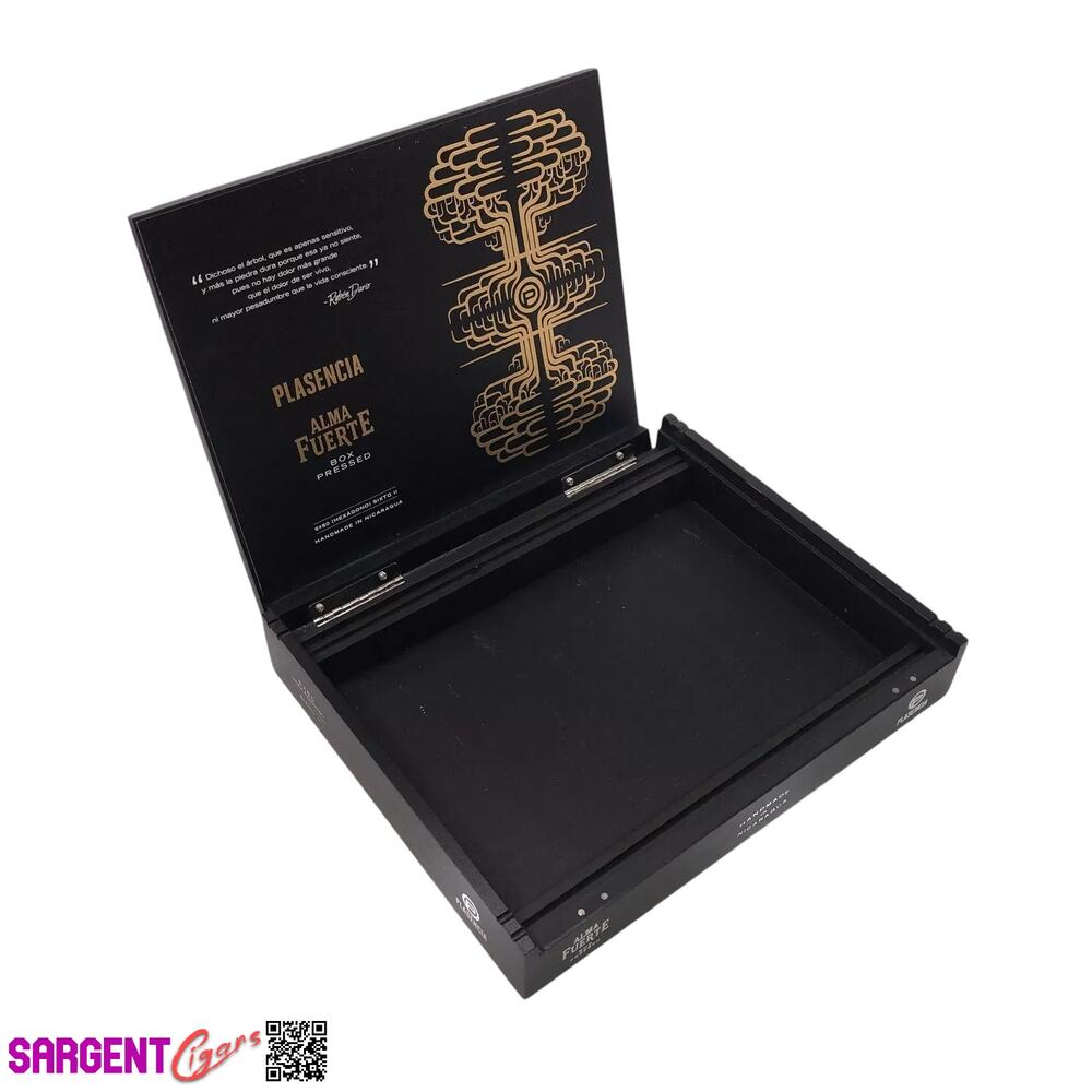 Plasencia Alma Fuerte Sixto Empty Wooden Cigar Box 10x8.25x1.5